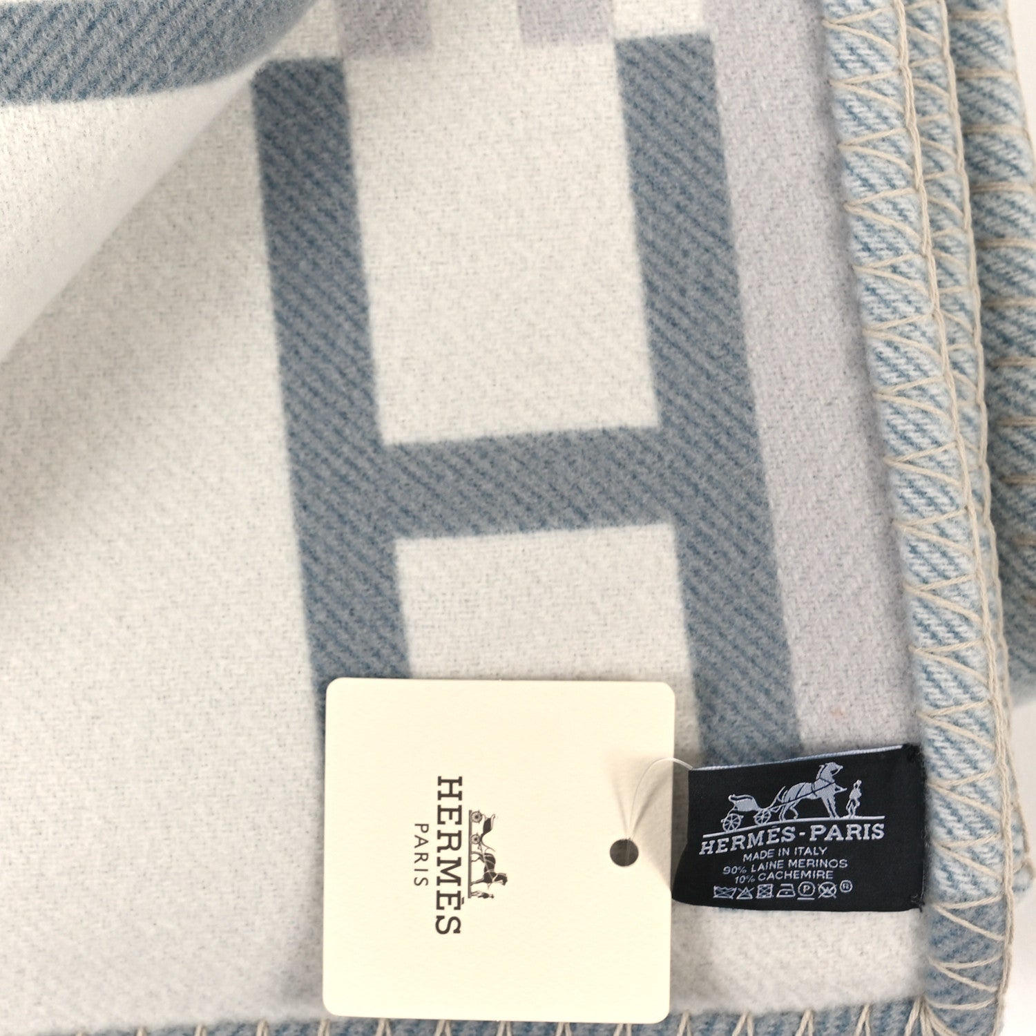 Hermes Wool Cashmere Ithaque Blanket Gris Perle 3 of 3