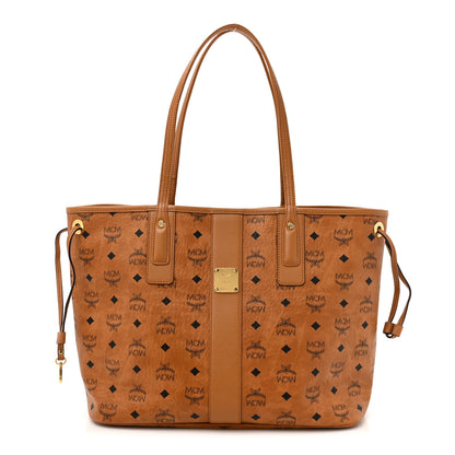 MCM Visetos Medium Liz Reversible Shopper Tote Cognac 1 of 16