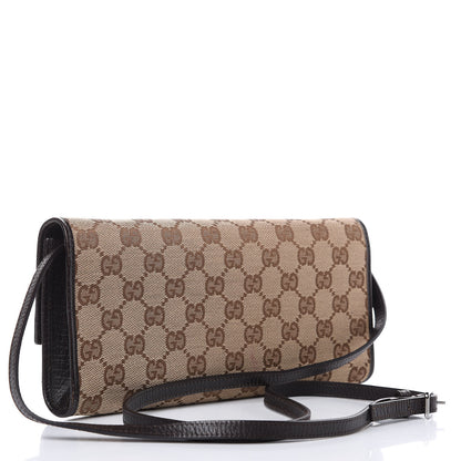 Gucci Monogram Bamboo Bar Clutch Dark Brown 3 of 10