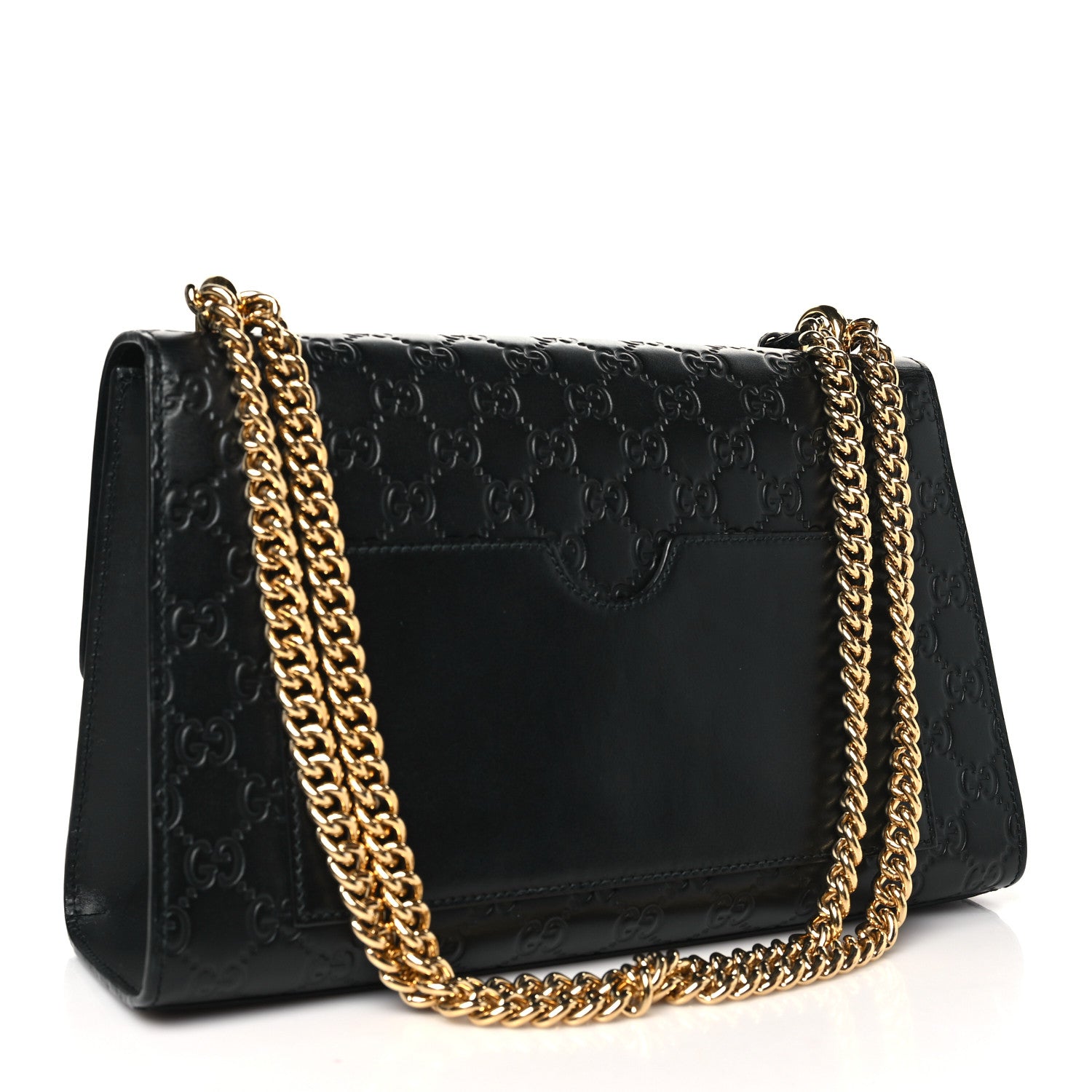 Gucci Guccissima Medium Padlock Shoulder Bag Black 3 of 10