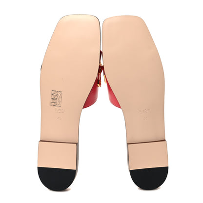 Gucci Malaga Kid Cara Flat Slide Sandals 41 Runway Coral 6 of 10