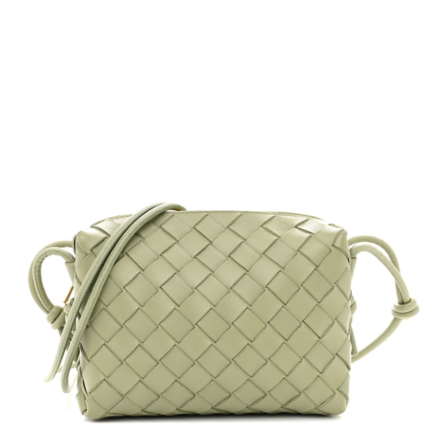 Nappa Intrecciato Mini Loop Camera Bag Travertine