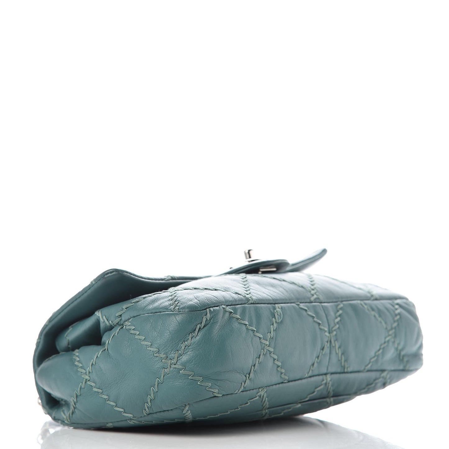 Calfskin Ultimate Stitch Flap Turquoise