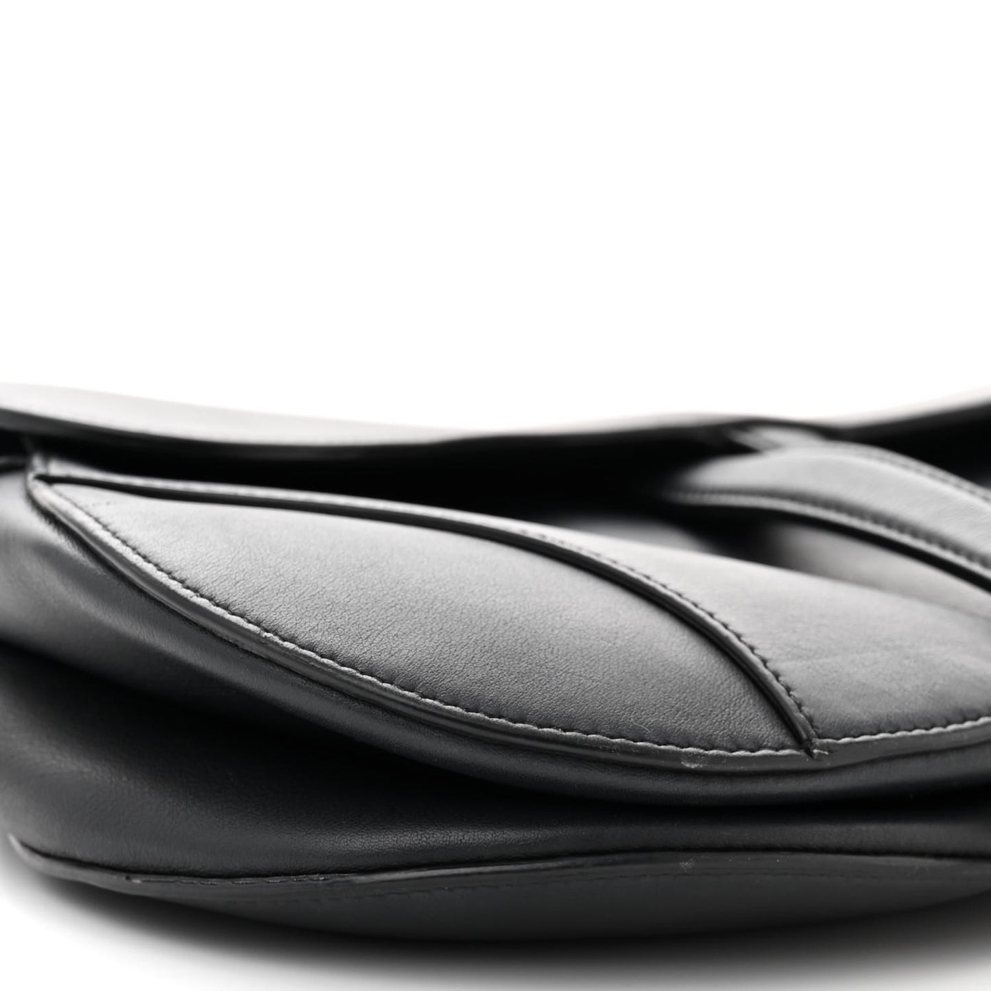 Ultra Matte Calfskin Saddle Bag Black