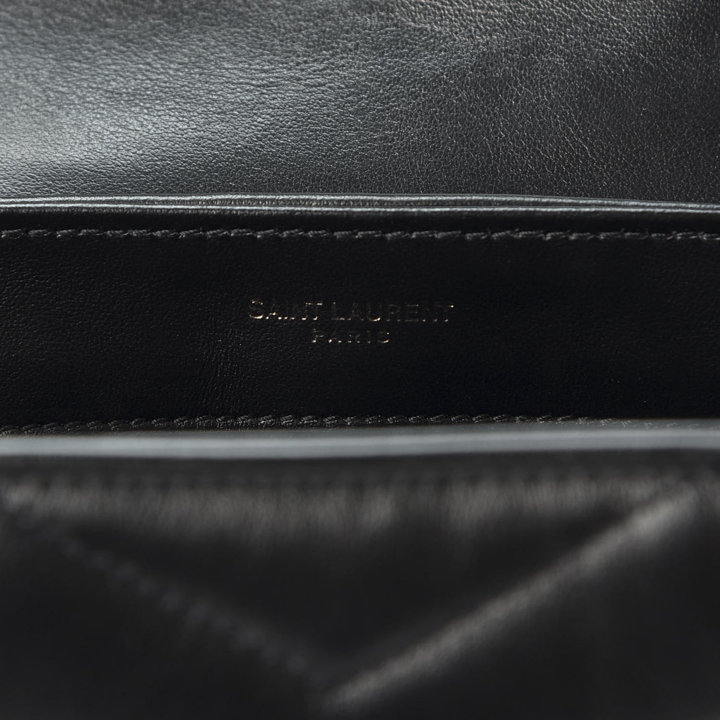 Calfskin Y Quilted Monogram Toy Loulou Crossbody Bag Black
