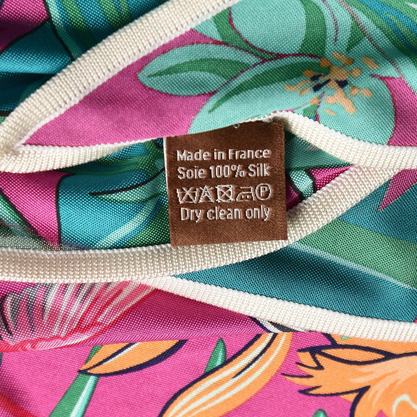 Silk Jersey Flamingo Party Maxi Pointe Triangle Scarf
