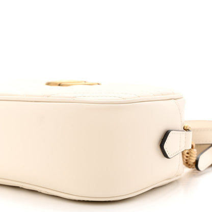 Gucci Calfskin Matelasse Small GG Marmont Chain Shoulder Bag White 10 of 10