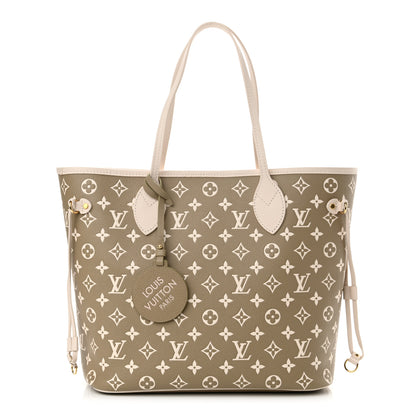 Louis Vuitton Empreinte Monogram Spring In The City Neverfull MM Kaki Beige Cream 1 of 10