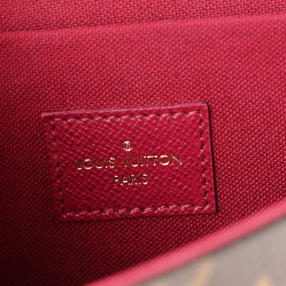Louis Vuitton Monogram Pochette Felicie Chain Wallet Fuchsia 6 of 10
