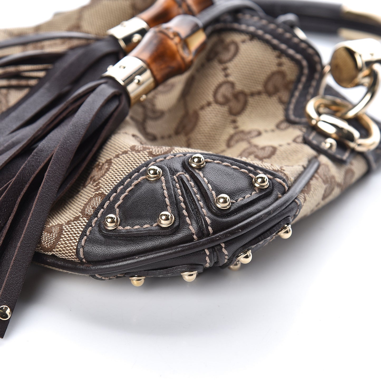 Monogram Mini Indy Top Handle Bag Dark Brown