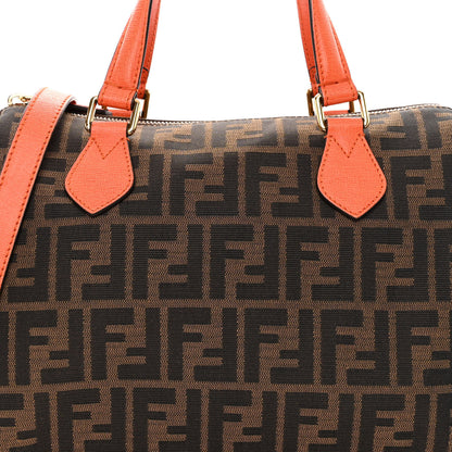 Fendi Zucca Vitello Elite Small Boston Tobacco Arancio 9 of 11