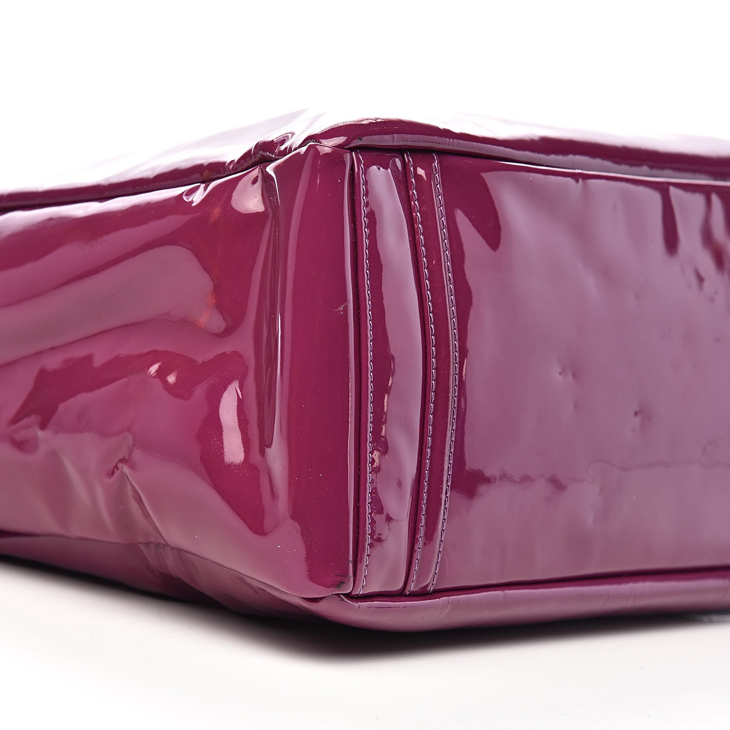 Chanel Patent Mademoiselle Lock Large Shopper Tote Purple 13 of 16