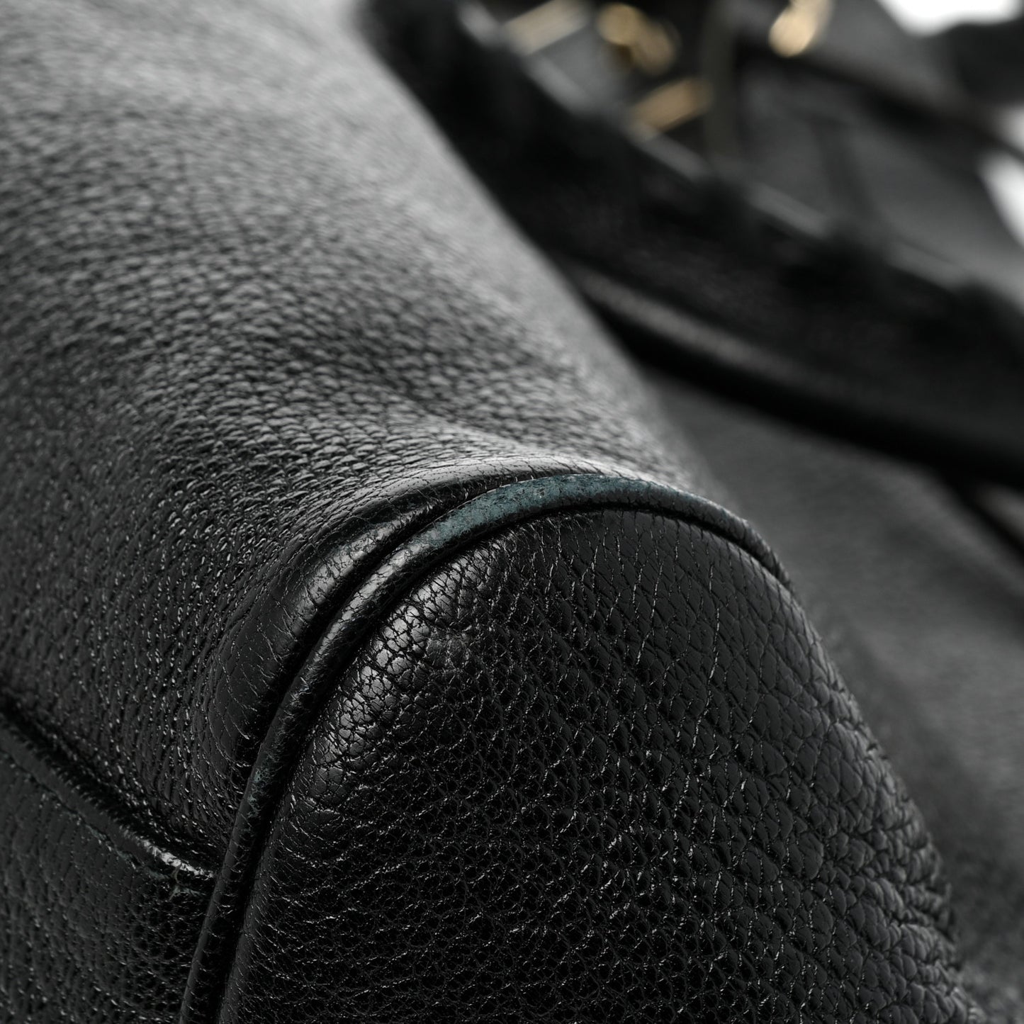 Chevre Gold Metallic Edge Hardware Velo Black