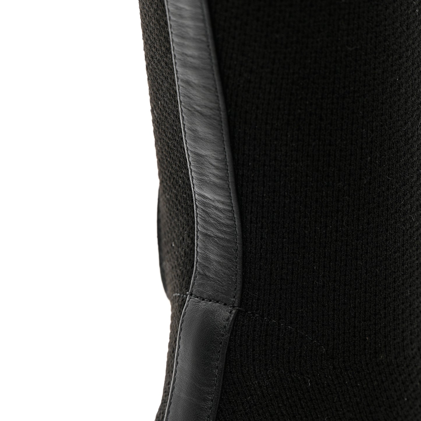 Knit Calfskin Fontaine 60 Boots 36.5 Black