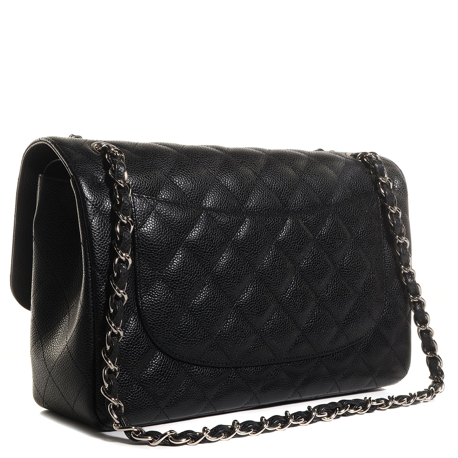 Chanel Caviar Quilted Jumbo Double Flap Black 3 of 8