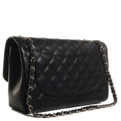 Chanel Caviar Quilted Jumbo Double Flap Black 3 of 8