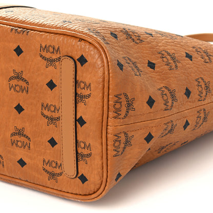 MCM Visetos Medium Liz Reversible Shopper Tote Cognac 17 of 18