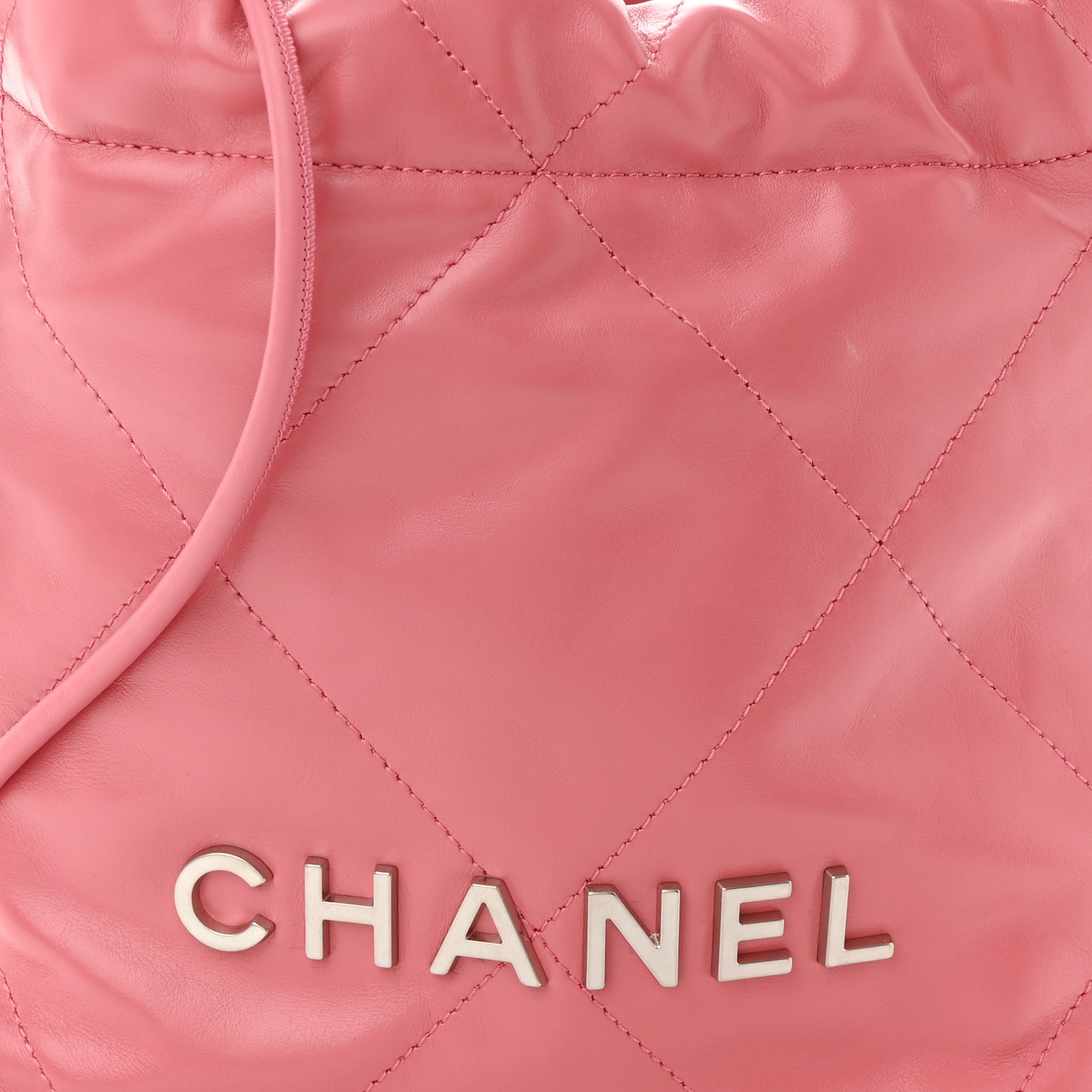 Shiny Calfskin Quilted Mini Chanel 22 Pink