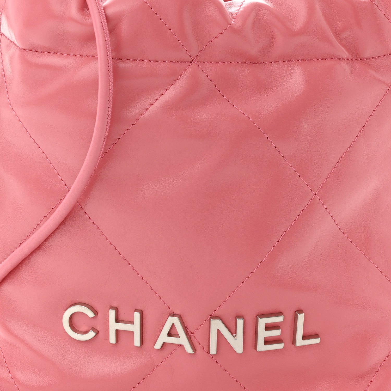 Chanel Shiny Calfskin Quilted Mini Chanel 22 Pink 8 of 10