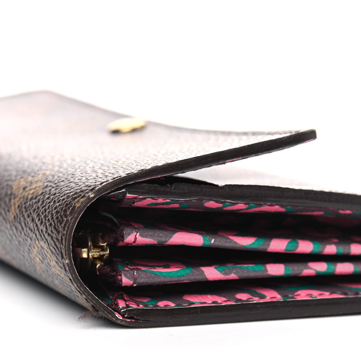 Monogram Leopard Sarah Wallet Rouge Fauviste