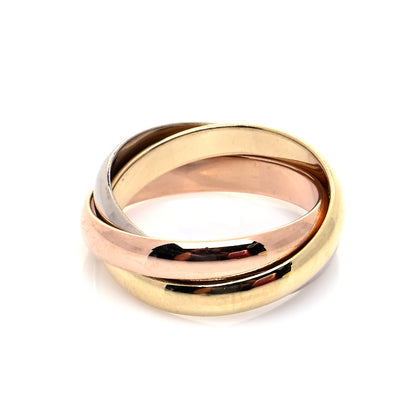Cartier 18K Pink Yellow White Gold Trinity Ring 52 6 4 of 6
