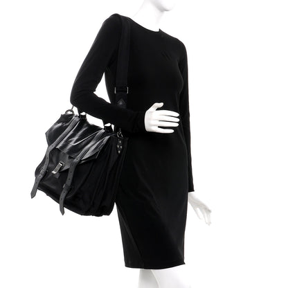 Proenza Schouler Lambskin Nylon Extra Large PS1 Satchel Black 2 of 14