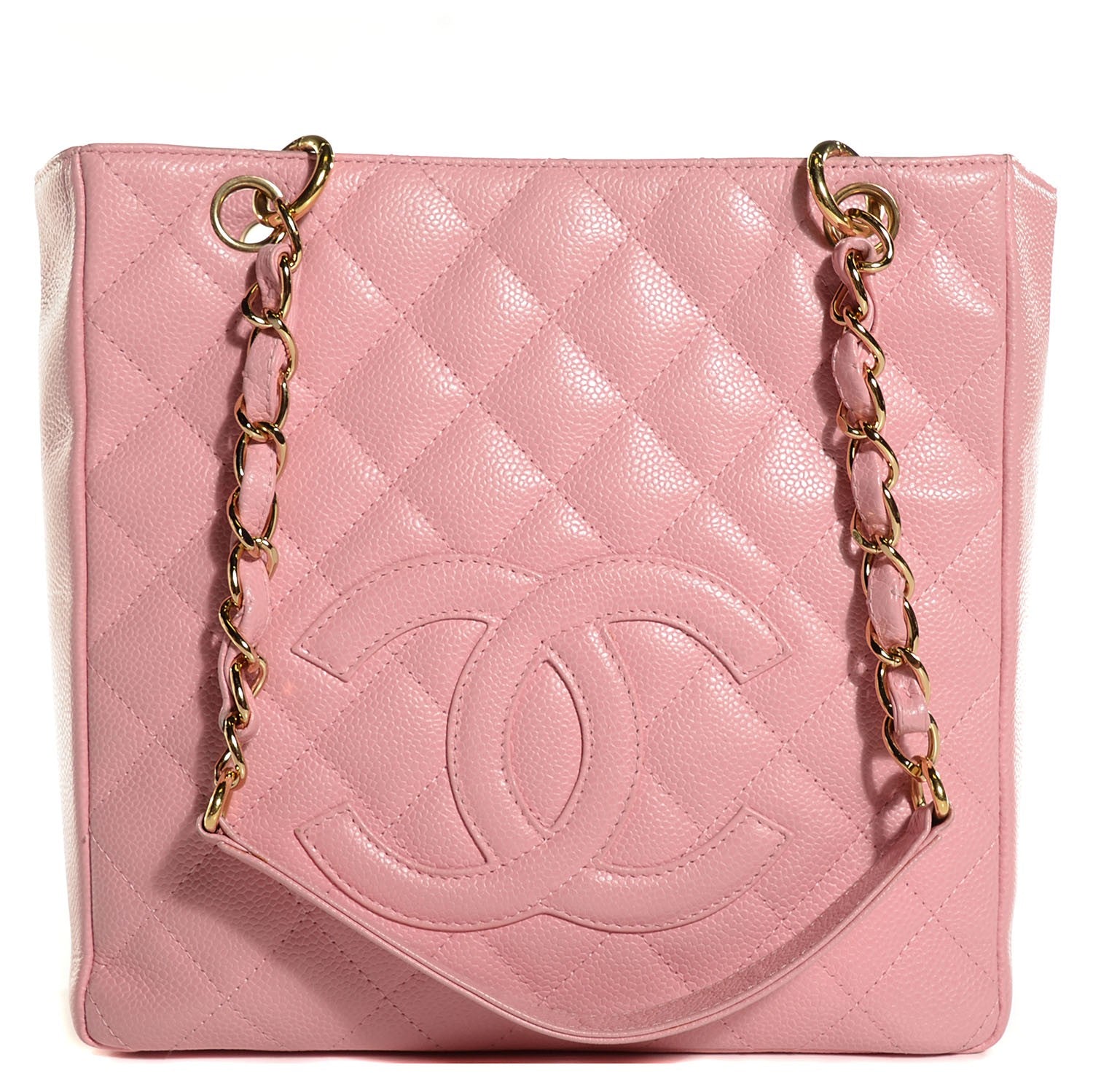 Chanel Caviar Quilted Petit Shopping Tote PST Pink 1 of 8