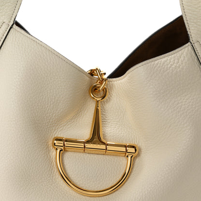 Gucci Grained Calfskin Softbit Maxi Shoulder Bag Dusty White 9 of 11