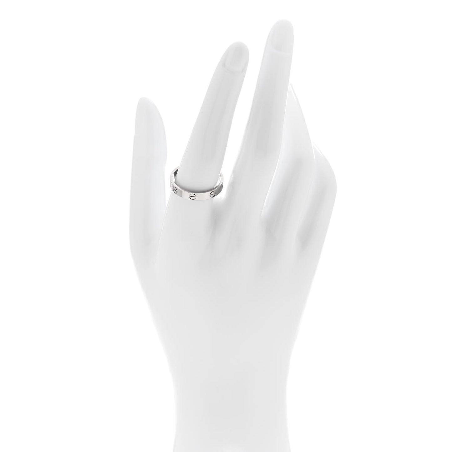 18K White Gold 3.5mm LOVE Wedding Band Ring 59 8.75
