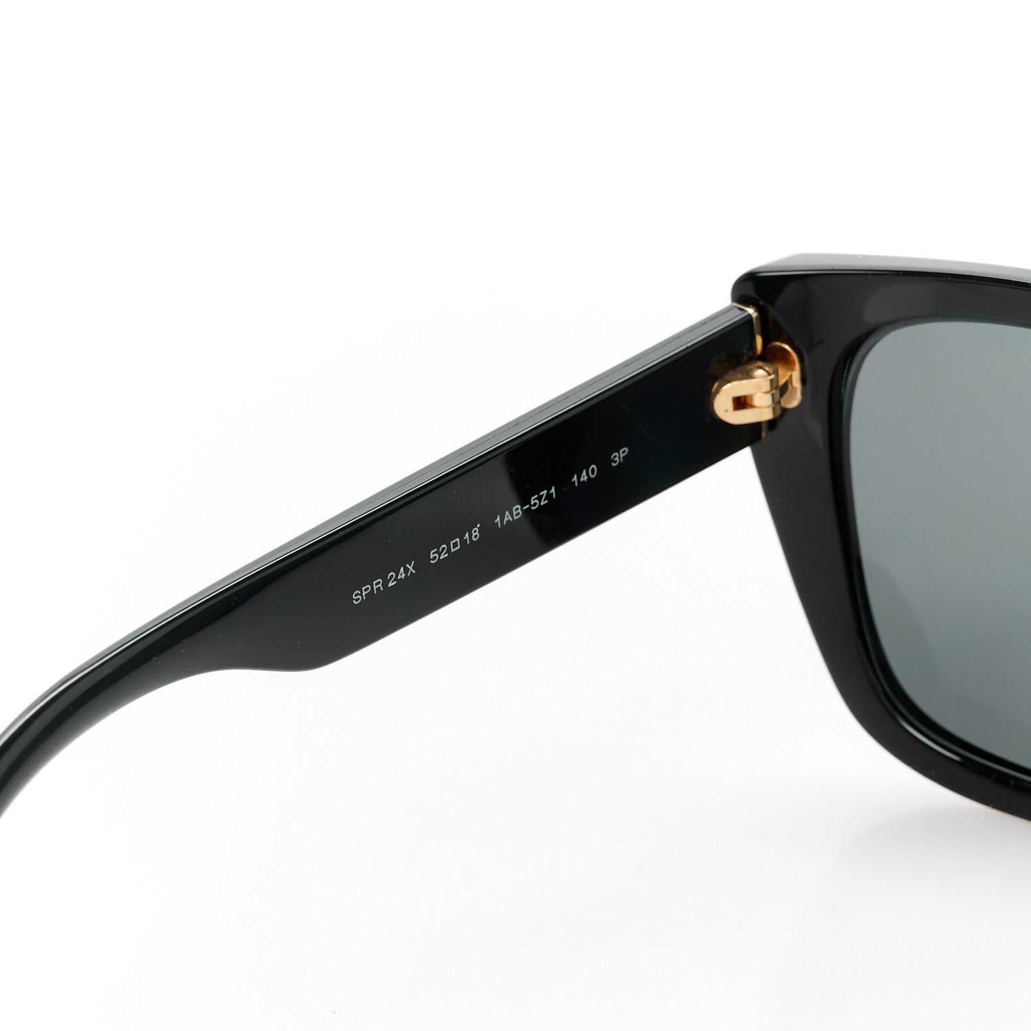 Prada Cat Eye Sunglasses SPR 24X Black 5 of 8