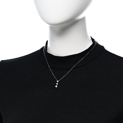 Parker & West by FASHIONPHILE Platinum Diamond .69ctw Graduated Triple Drop Pendant Necklace 2 of 6