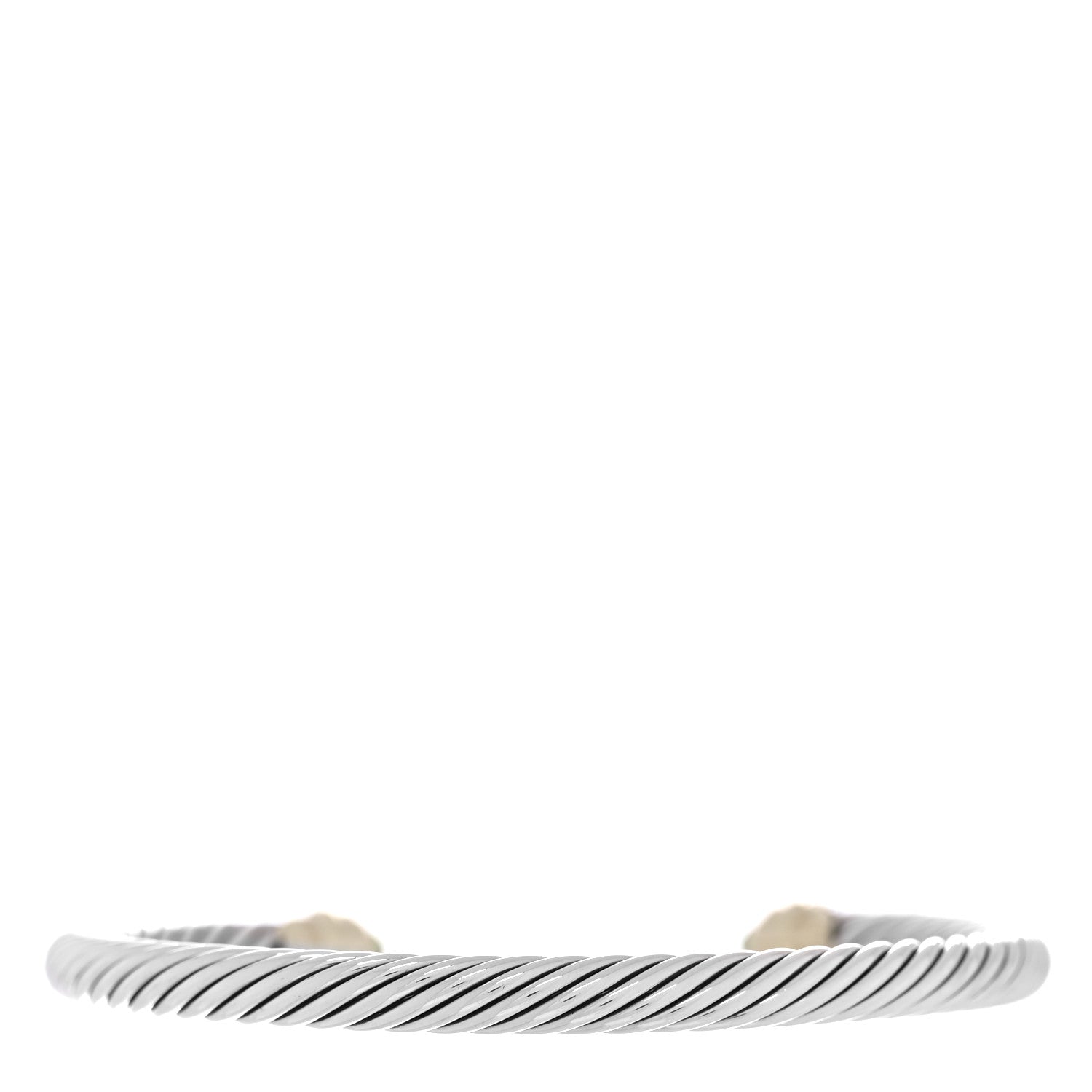 David Yurman Sterling Silver 14K Yellow Gold Peridot 5mm Cable Classics Petite Color Bracelet 2 of 3