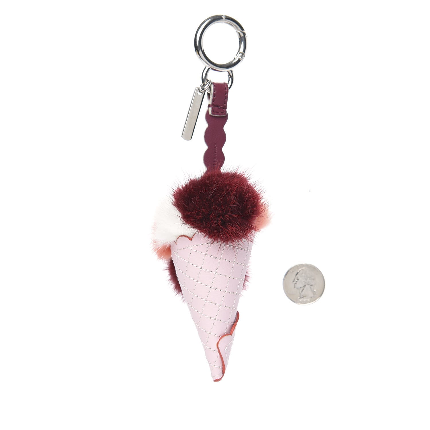 Fendi Mink Fur Calfskin Fun Fair Bag Charm Multicolor 2 of 4