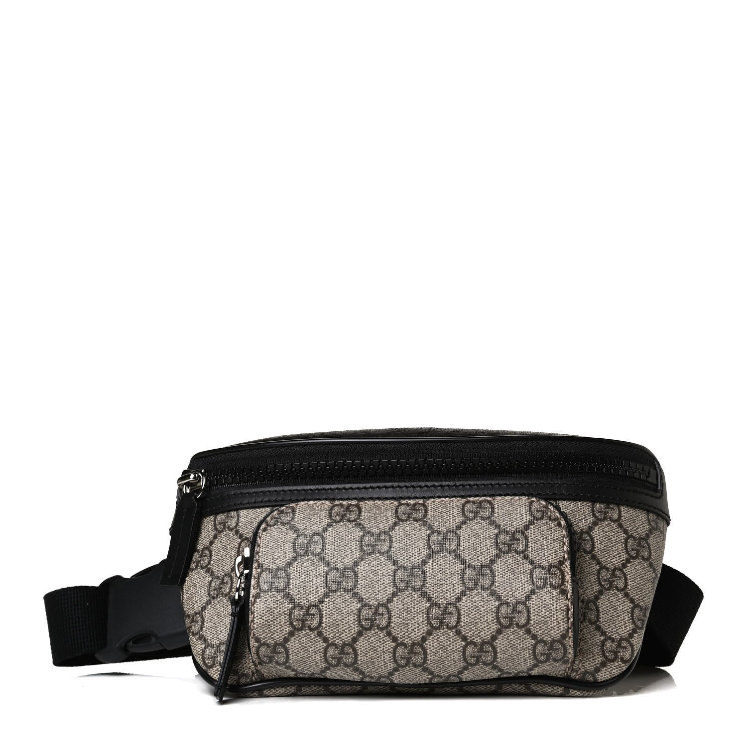 Gucci GG Supreme Monogram Belt Bag Black 2 of 13