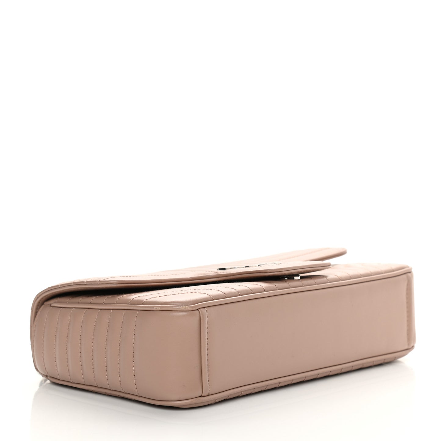 Soft Calfskin Impunture Diagramme Medium Chain Flap Shoulder Bag Cipria