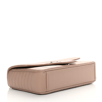 Prada Soft Calfskin Impunture Diagramme Medium Chain Flap Shoulder Bag Cipria 4 of 13