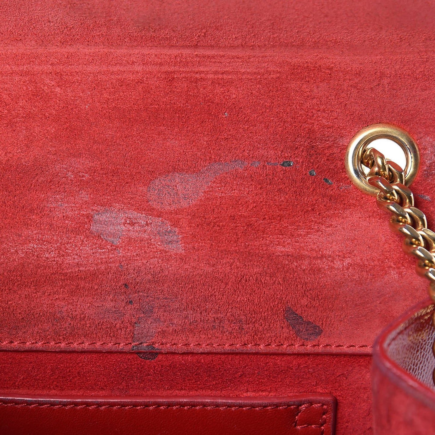 Grain De Poudre Small Monogram Kate Satchel Red