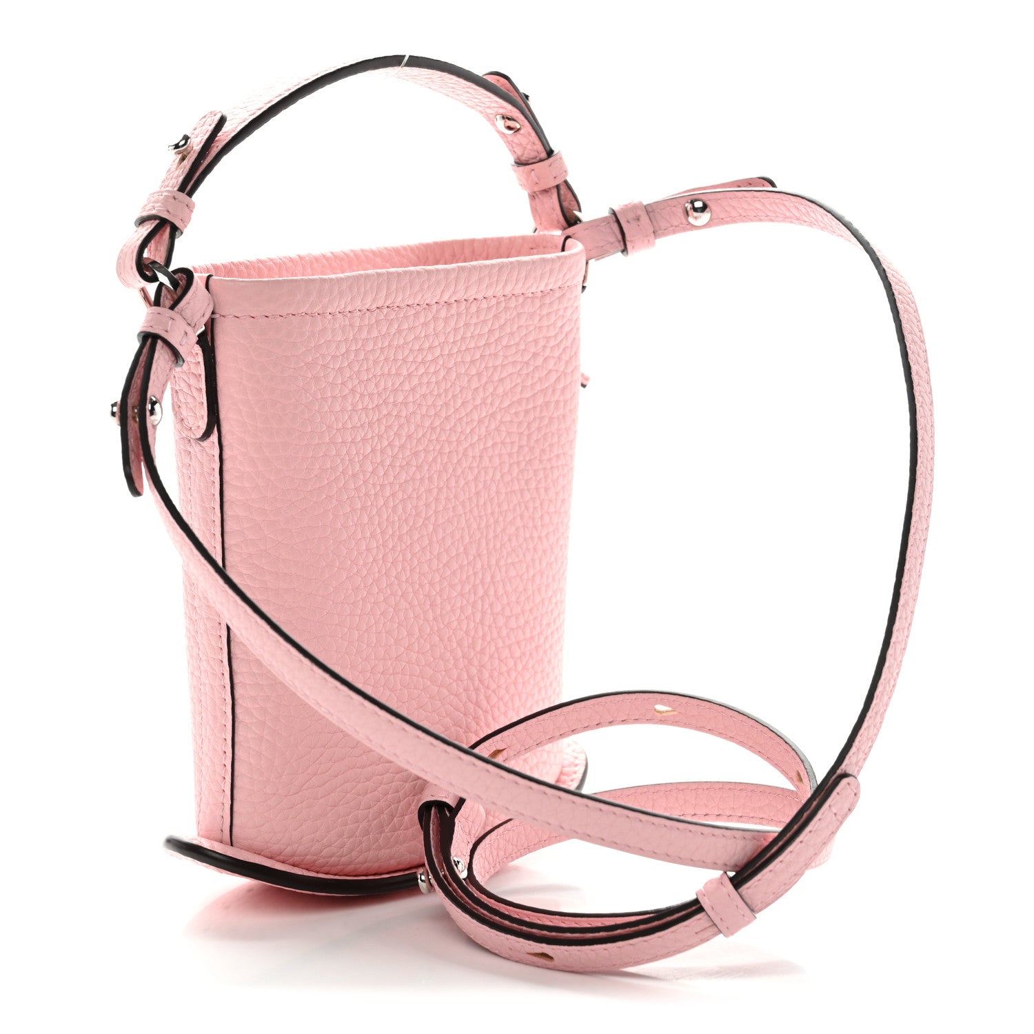 Delvaux Taurillon Soft Nano Toy Pin Eclat Bucket Pink 1819448