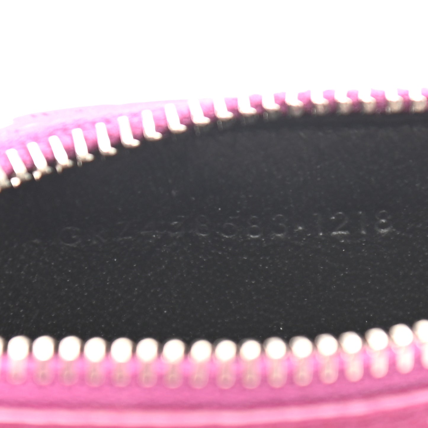 Grained Calfskin 5 Fragments Zip Pouch Card Holder Pivoine