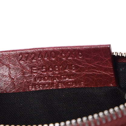 Balenciaga Agneau Giant 12 Silver Hardware M Porte-Monnaie Coin Purse Rouge Cerise 7 of 8