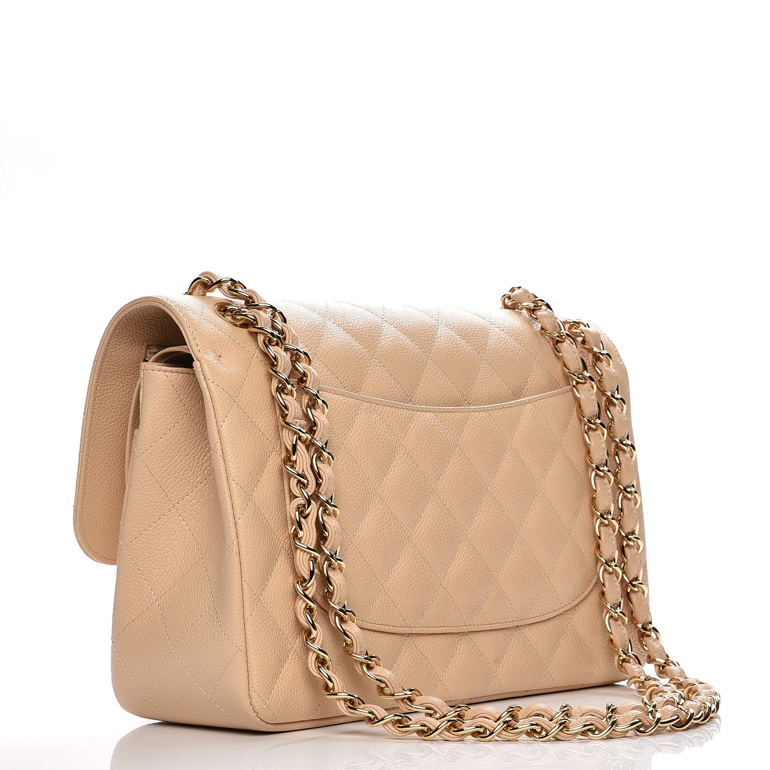 Chanel Caviar Quilted Jumbo Double Flap Beige Clair 3 of 7