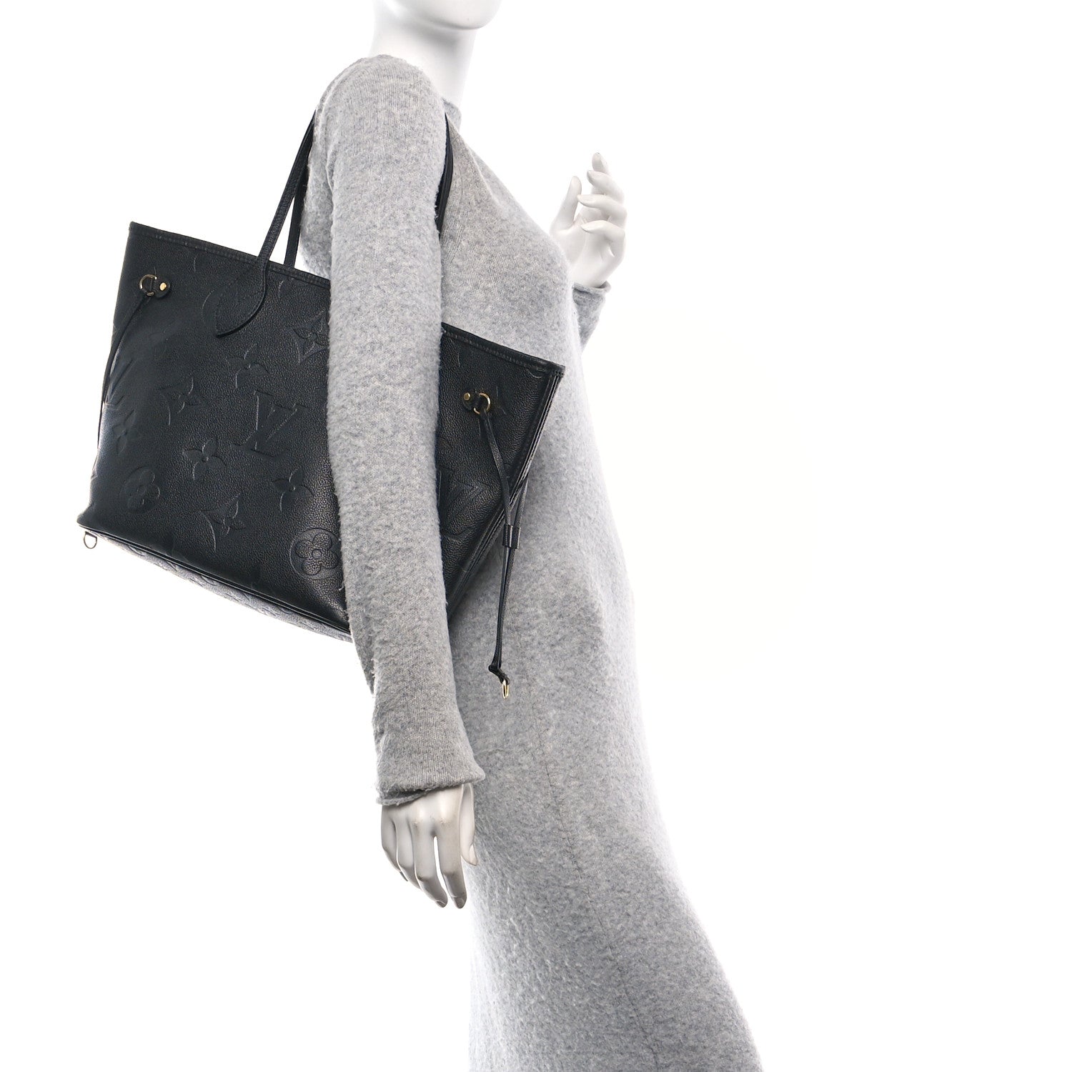 Louis Vuitton Empreinte Monogram Giant Neverfull MM  Black 2 of 12