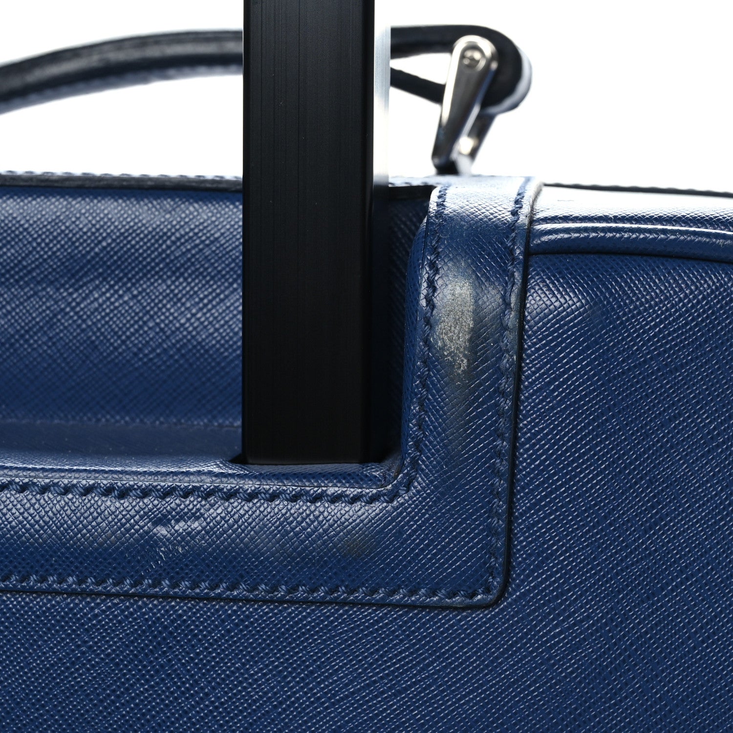 Prada Saffiano Travel Trolley Luggage Bluette 12 of 12