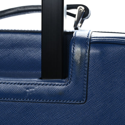 Prada Saffiano Travel Trolley Luggage Bluette 12 of 12