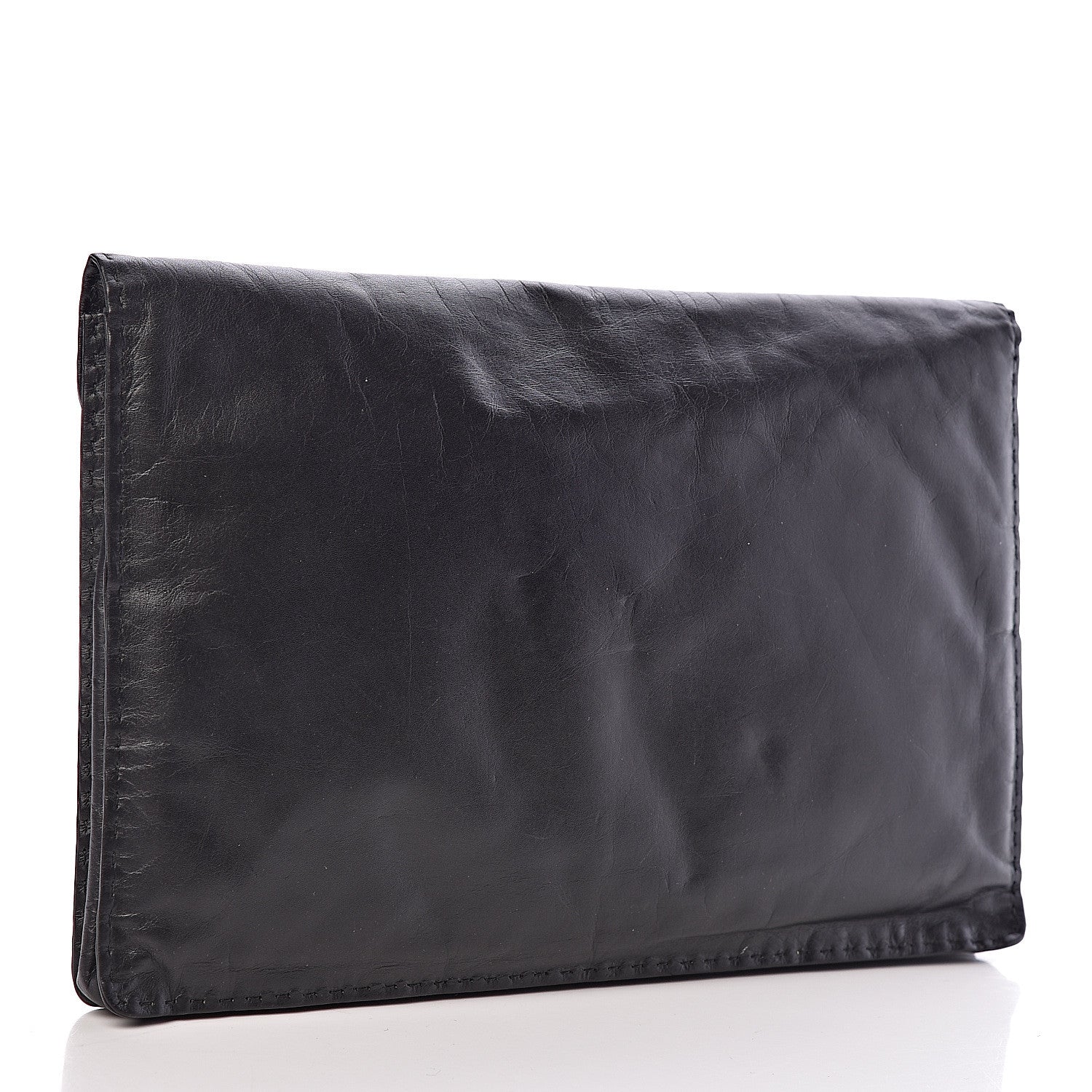 Celine Paperweight Calfskin Clutch Pouch Black 3 of 7