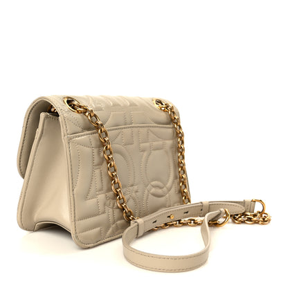 Salvatore Ferragamo Calfskin Quilted Gancini Flap Bag Peony 3 of 12