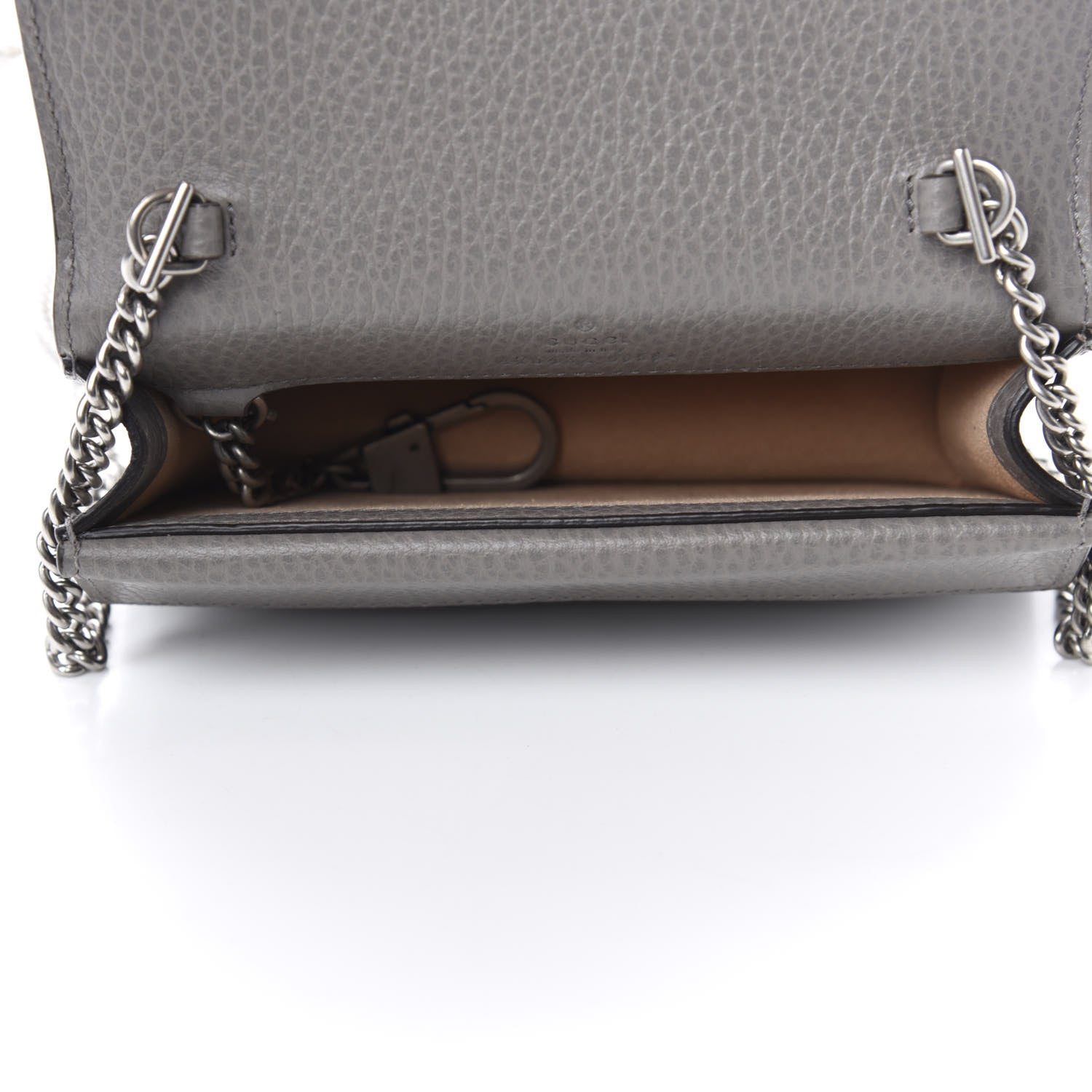 Gucci Dollar Calfskin Crystal Super Mini Dionysus Shoulder Bag Dusty Grey Black Diamond 5 of 10