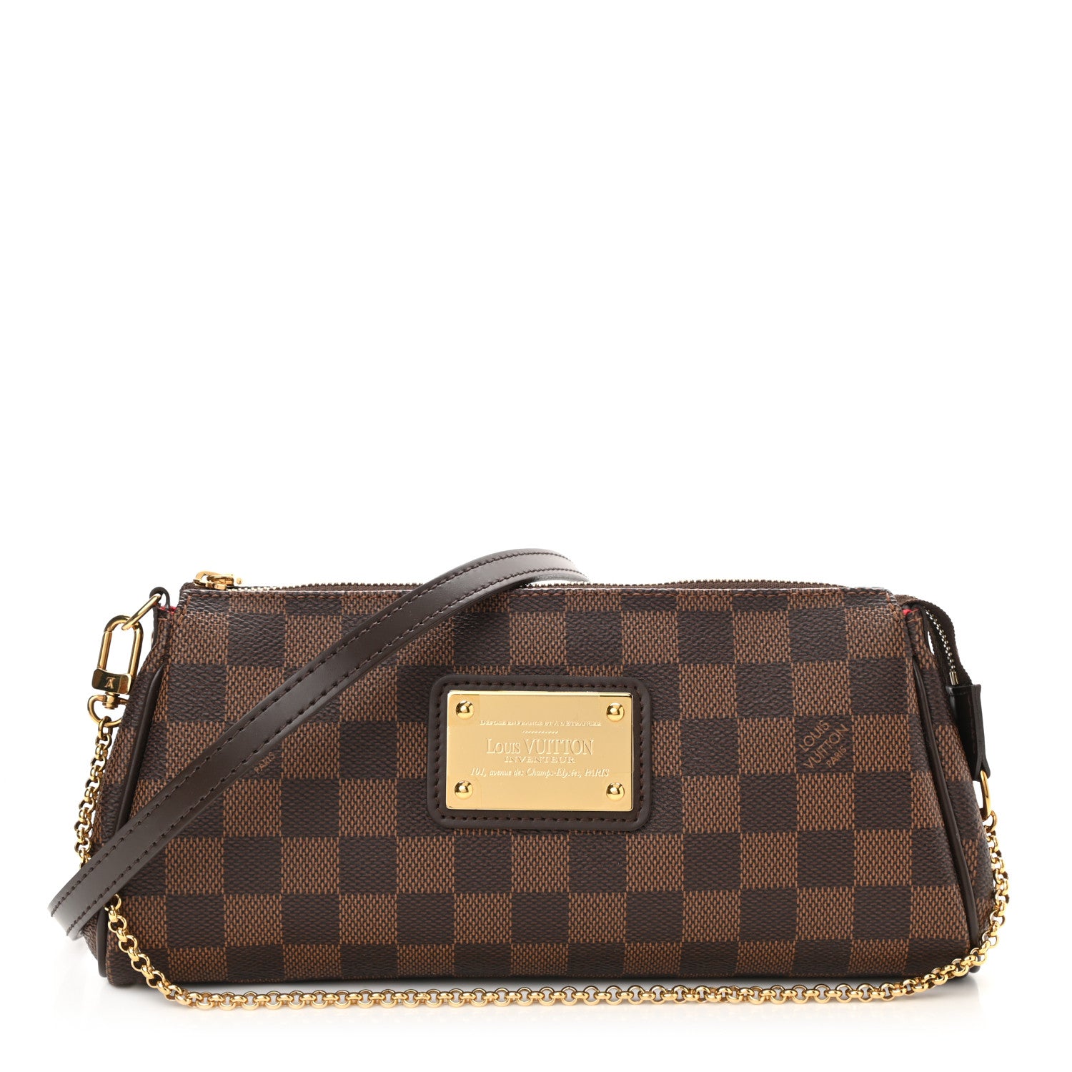 Louis Vuitton Damier Ebene Eva Clutch 1 of 8