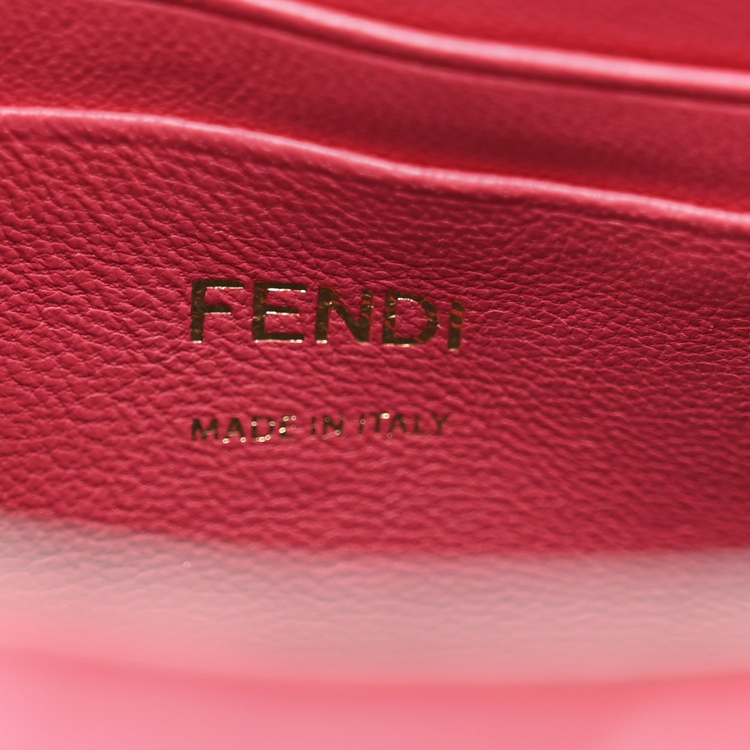 Fendi Nappa FF 1974 Embossed Mini Baguette Lampone 6 of 14