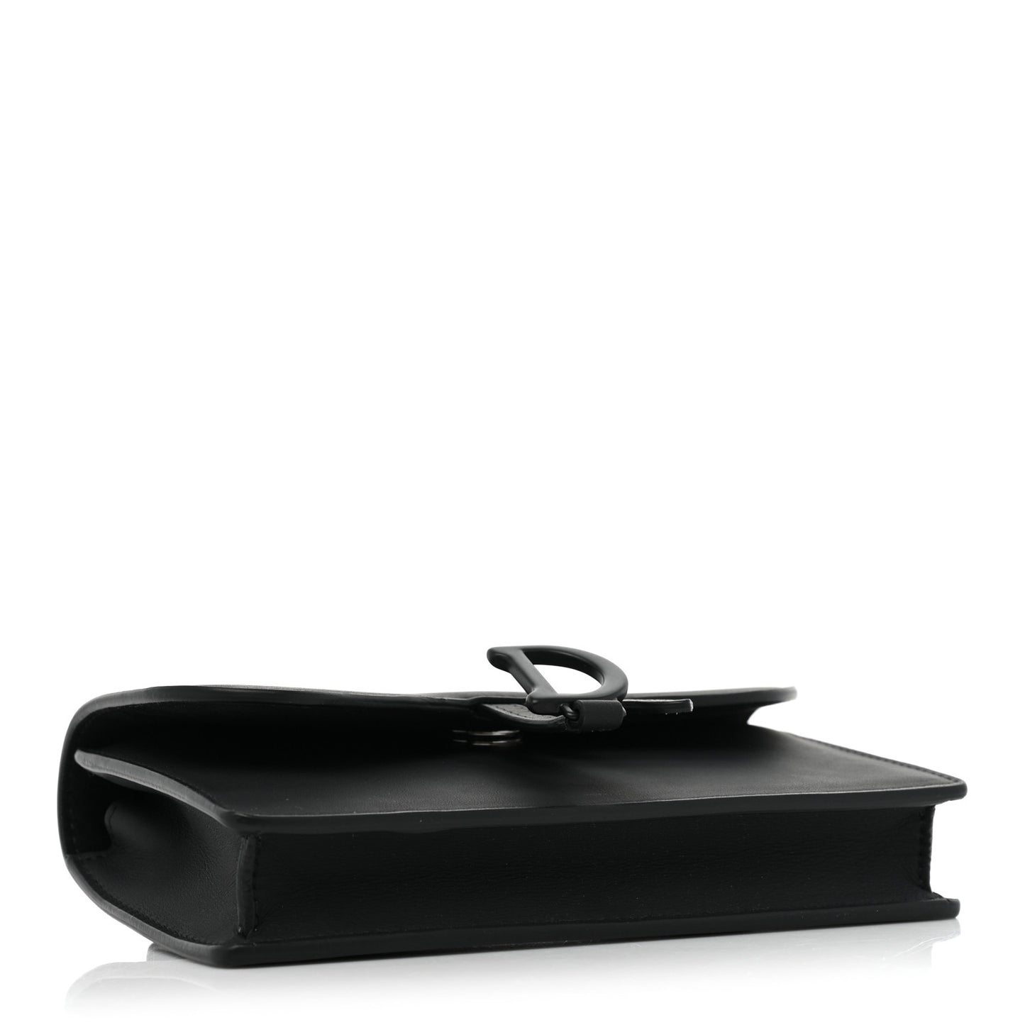 Ultra Matte Calfskin Saddle Belt Bag Black